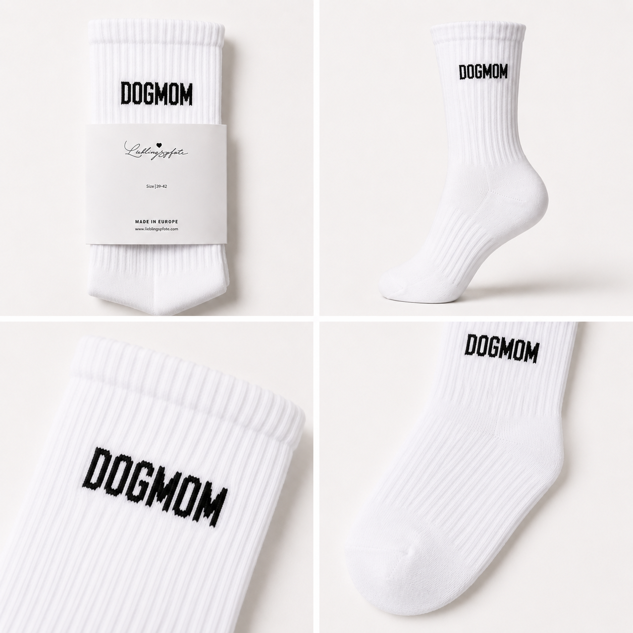 Dogmom Socken Weiss