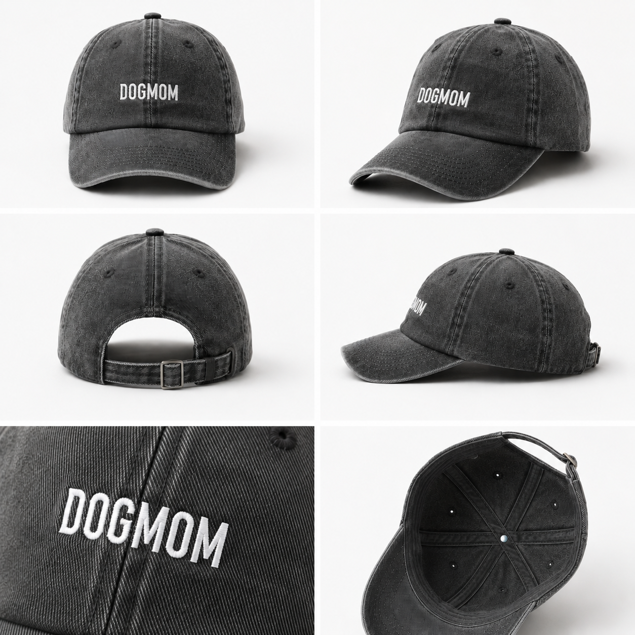 Cap Dogmom Vintage Schwarz